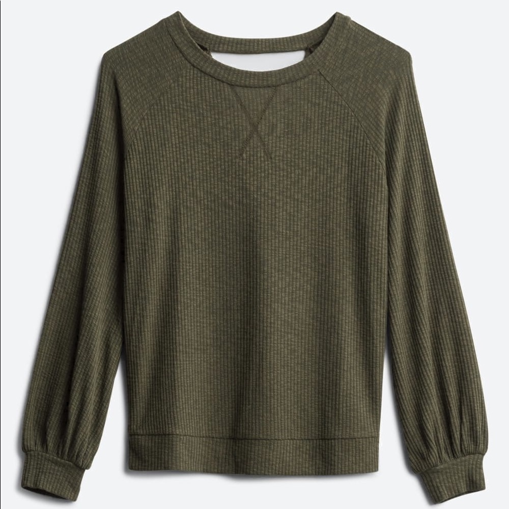 DEE ELLY Bruce Back Detail Knit Top green XL